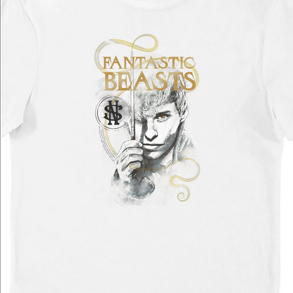 Maglietta Donna Newt Scamander - Animali Fantastici I Crimini di Grindelwald - Bianca Ufficiale