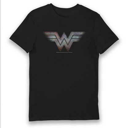 Maglietta T-shirt per adulti Wonder Woman Logo Icon Nera
