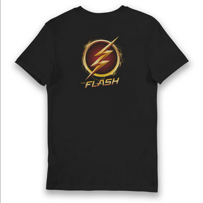 Maglietta T-shirt per adulti con logo Flash della DC Comics Nera