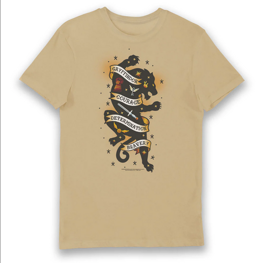 T-Shirt Harry Potter Grifondoro Tattoo - Maglietta Adulto Ufficiale