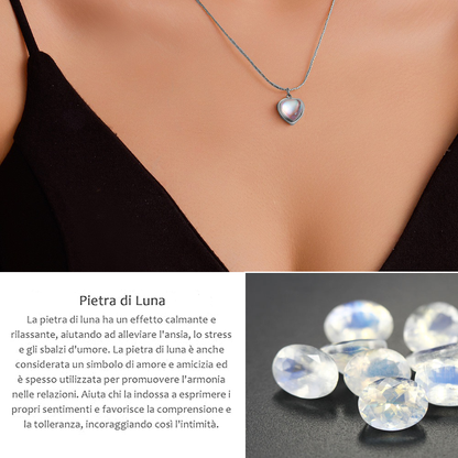 Collana Pietra di Luna in Argento Sterling 925 - Alla mia Mamma
