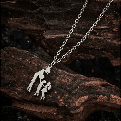 Collana Mamma e Figli - Acciaio Inox Lucidato di Altissima Qualità