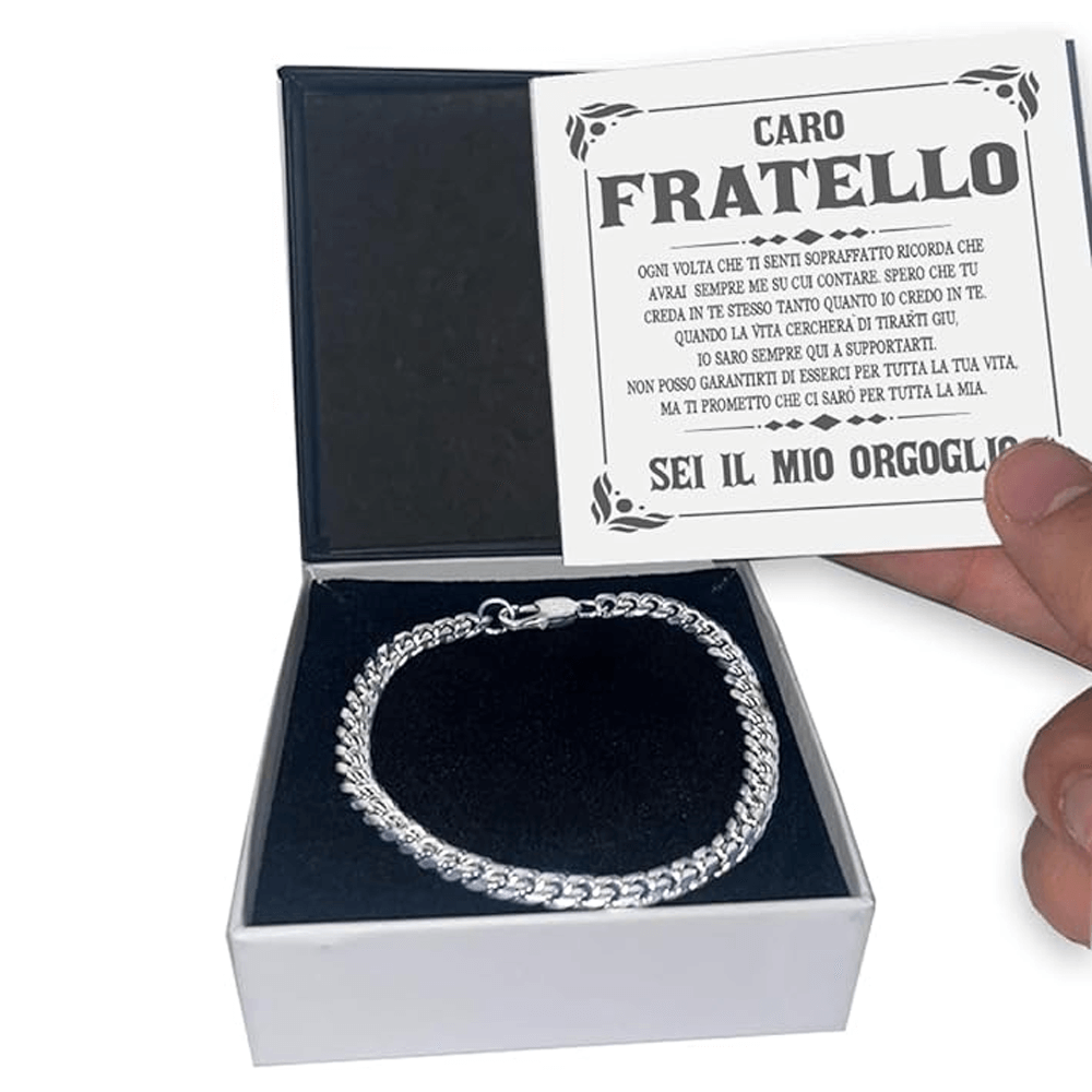 Bracciale Cubano A mio fratello - Sei il mio orgoglio.