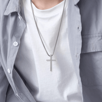 Collana Croce - A Mio Figlio con Amore Mamma.