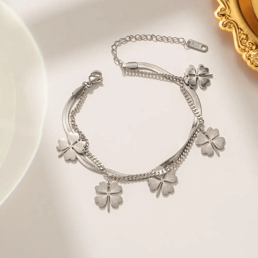 Bracciale Quadrifoglio A mia Mamma -  Ti voglio tanto bene.