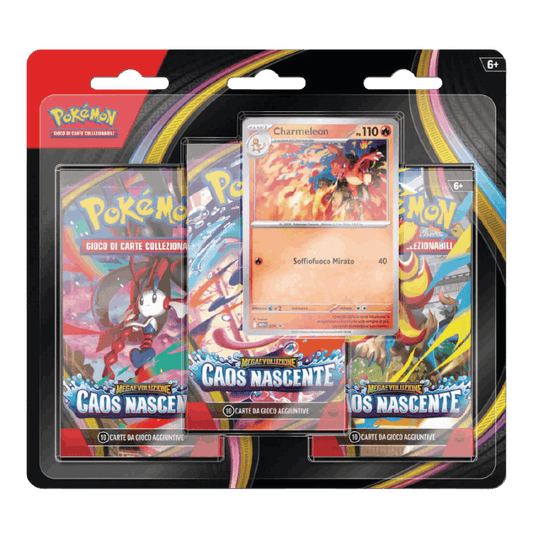 Pokémon Mega Evoluzione Caos Nascente 3-Pack Blister - ITA