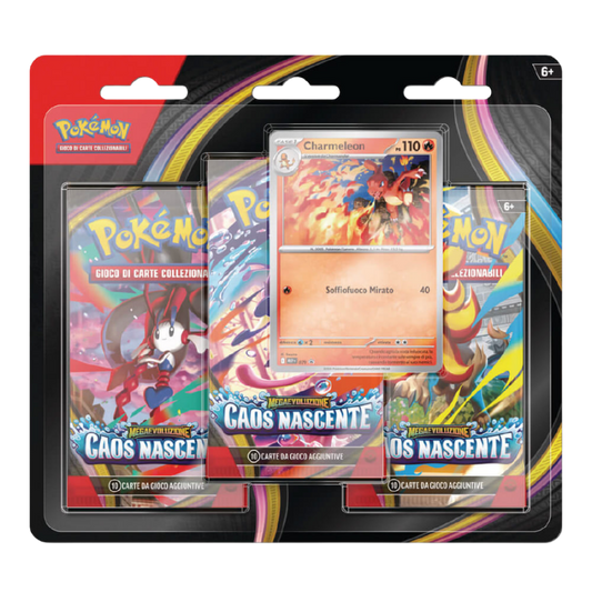 Pokémon Mega Evoluzione Caos Nascente 3-Pack Blister - ITA