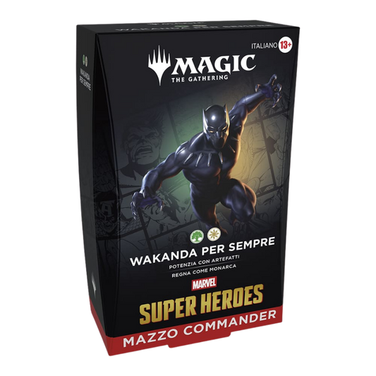 Magic Marvel Super Heroes Commander deck Wakanda per sempre ITA