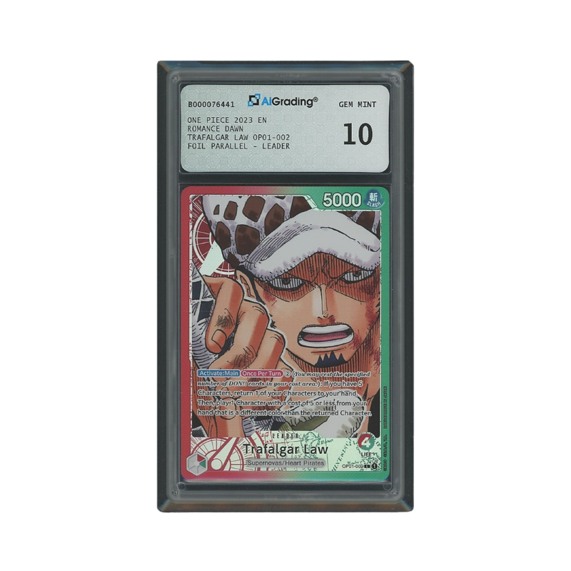 Trafalgar Law Pre-Errata Alpha Romance Dawn OP-01 AiGrading 10
