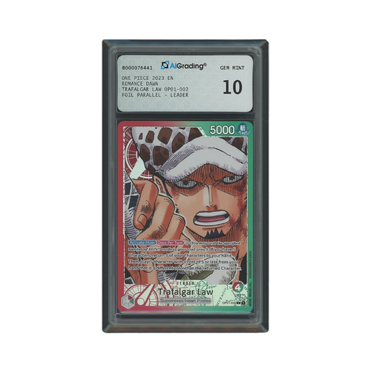 Trafalgar Law Pre-Errata Alpha Romance Dawn OP-01 AiGrading 10