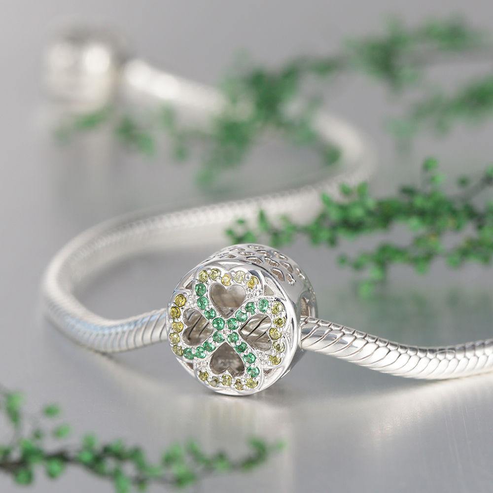 Charm Quadrifoglio Personalizzato con Foto | Regalo Portafortuna mamma