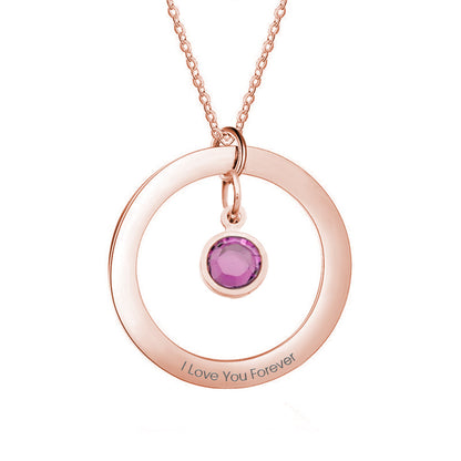 Collana con Pietra di Nascita Personalizzata con frase o nome - idea regalo festa della mamma