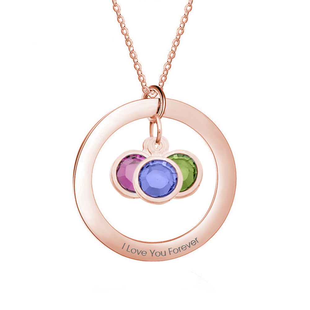 Collana con Pietra di Nascita Personalizzata con frase o nome - idea regalo festa della mamma