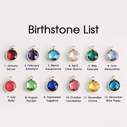 Collana con Pietra di Nascita Personalizzata con frase o nome - idea regalo festa della mamma