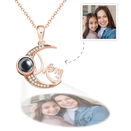 Collana Luna con Proiezione Foto Regalo Personalizzato Mamma