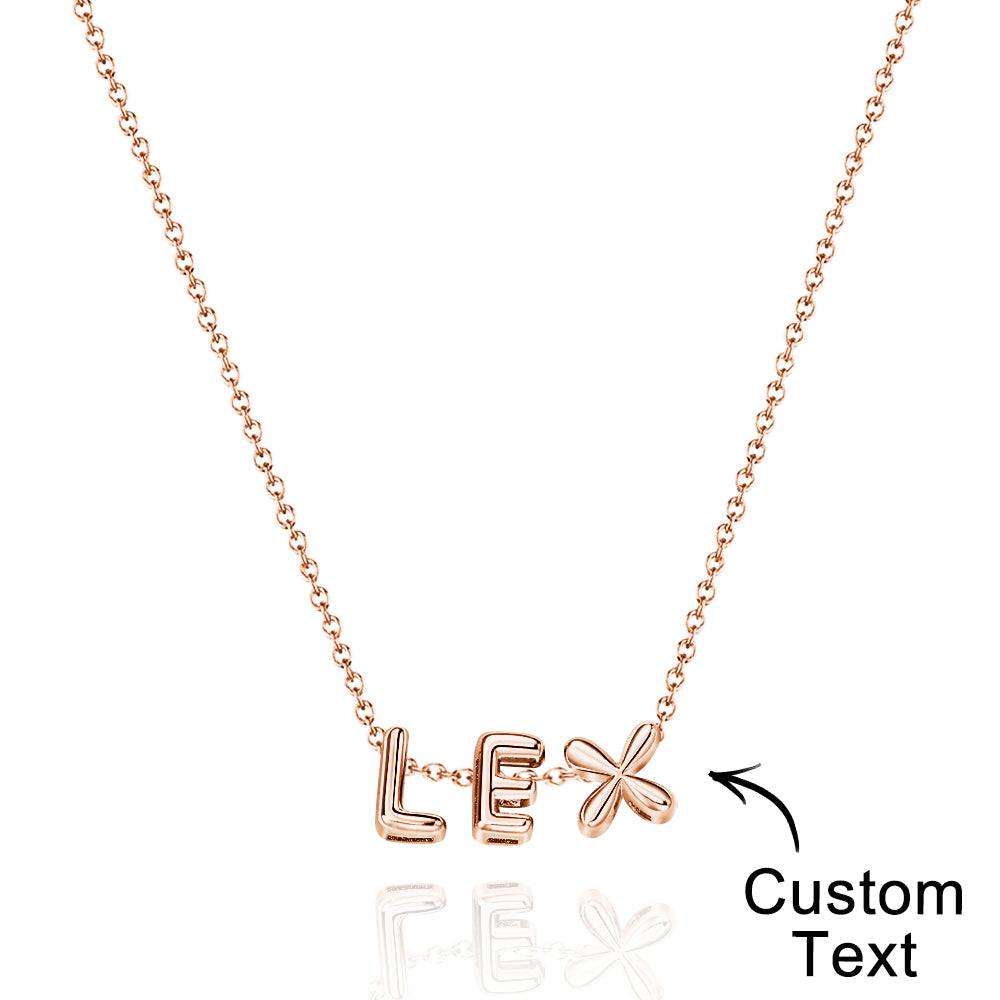 Collana con Nome "Bubble Letters" 3D personalizzato