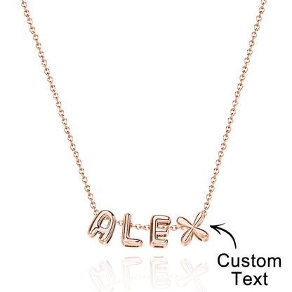 Collana con Nome "Bubble Letters" 3D personalizzato