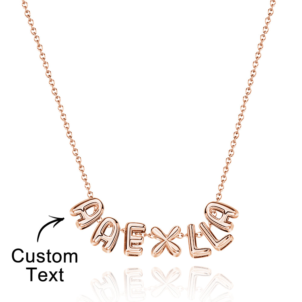 Collana con Nome "Bubble Letters" 3D personalizzato