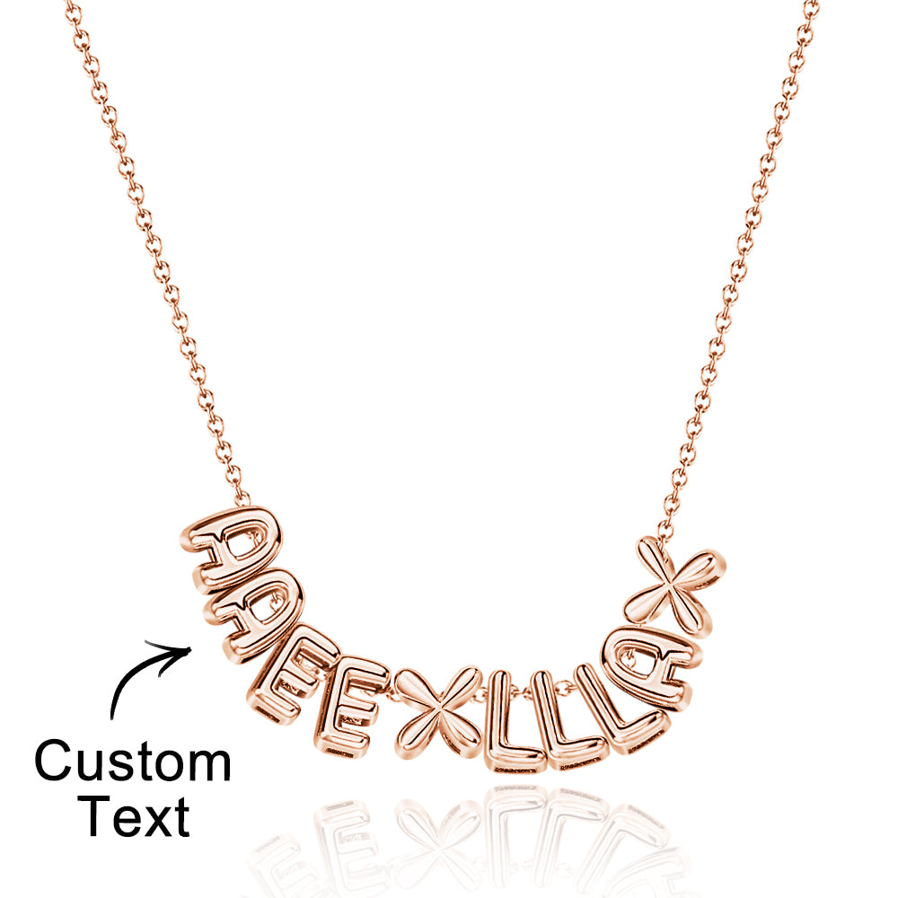 Collana con Nome "Bubble Letters" 3D personalizzato