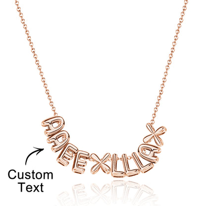 Collana con Nome "Bubble Letters" 3D personalizzato