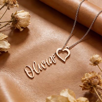 Collana Lariat Personalizzata con Nome e Cuore – Regalo Raffinato Lei - idea regalo mamma