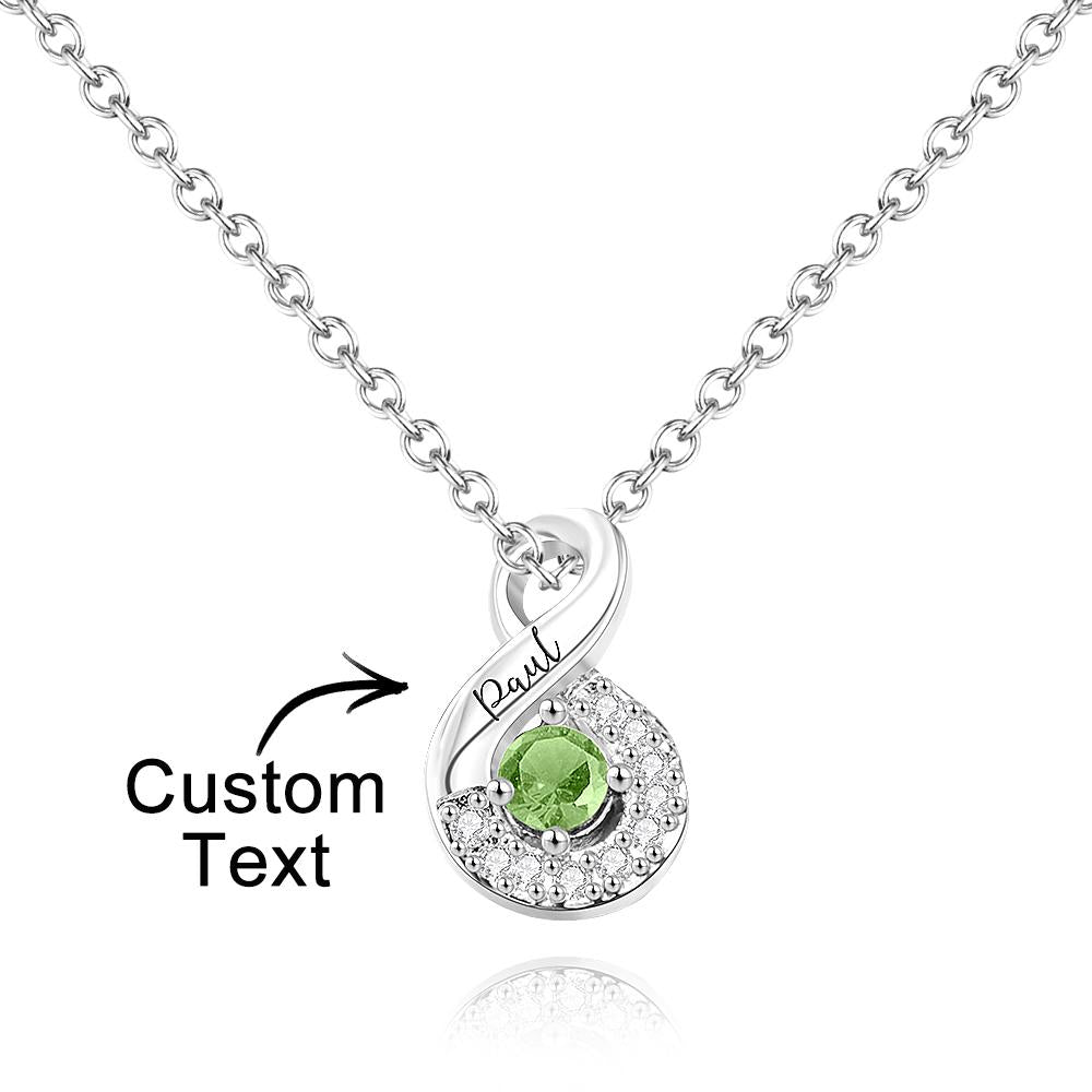 Collana Infinito "Legame Eterno" – Personalizzata con Nomi e Pietre di Nascita - idea regalo mamma
