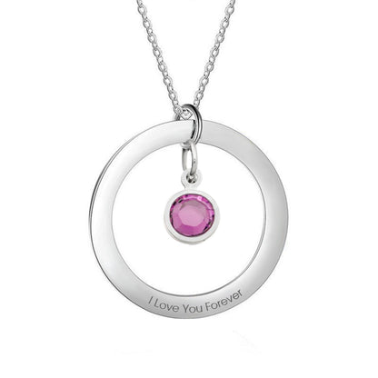 Collana con Pietra di Nascita Personalizzata con frase o nome - idea regalo festa della mamma