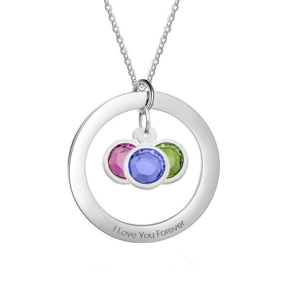 Collana con Pietra di Nascita Personalizzata con frase o nome - idea regalo festa della mamma