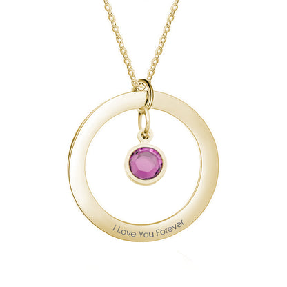 Collana con Pietra di Nascita Personalizzata con frase o nome - idea regalo festa della mamma