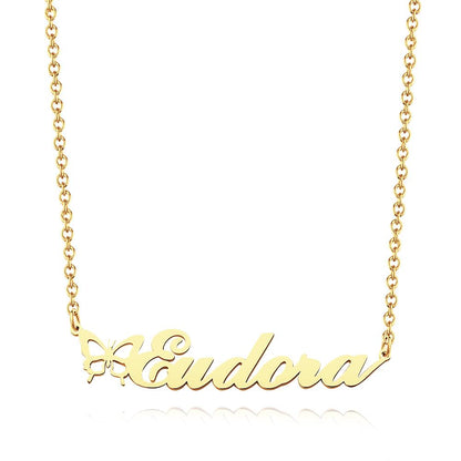 Collana Personalizzata con Nome e Farfalla Gioiello per Lei - mamma