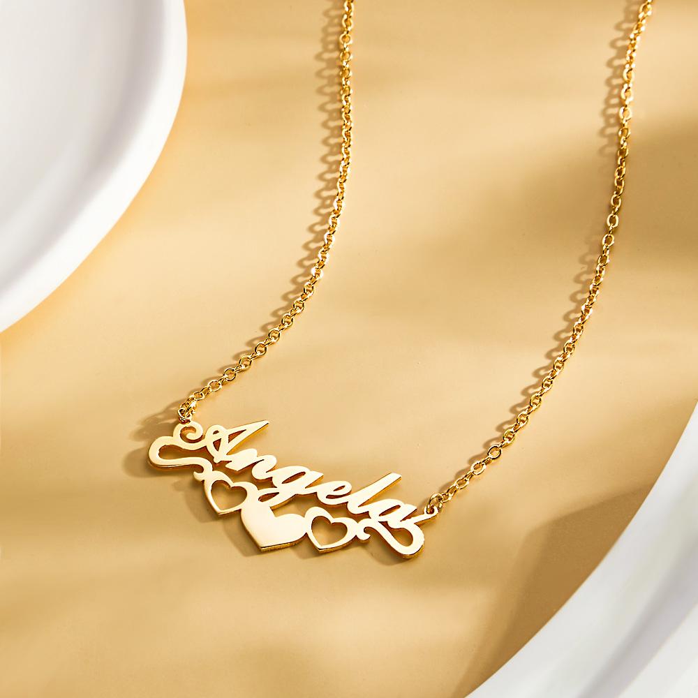 Collana con nome personalizzato a forma di cuore - idea regalo mamma