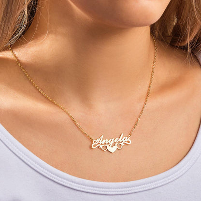 Collana con nome personalizzato a forma di cuore - idea regalo mamma