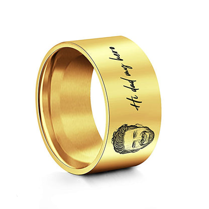 Anello da Uomo Personalizzato con Foto e Incisione - Regalo Festa del Papà