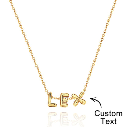 Collana con Nome "Bubble Letters" 3D personalizzato