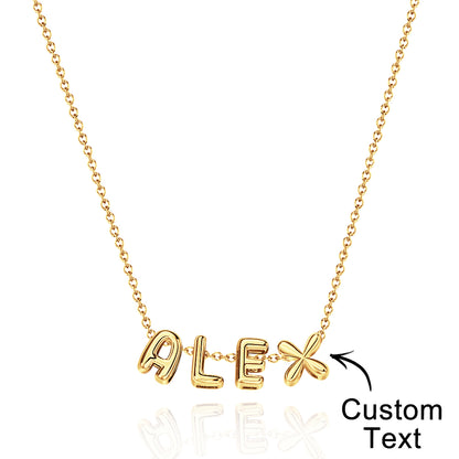 Collana con Nome "Bubble Letters" 3D personalizzato