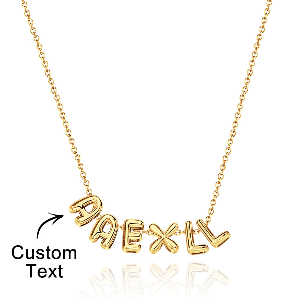 Collana con Nome "Bubble Letters" 3D personalizzato