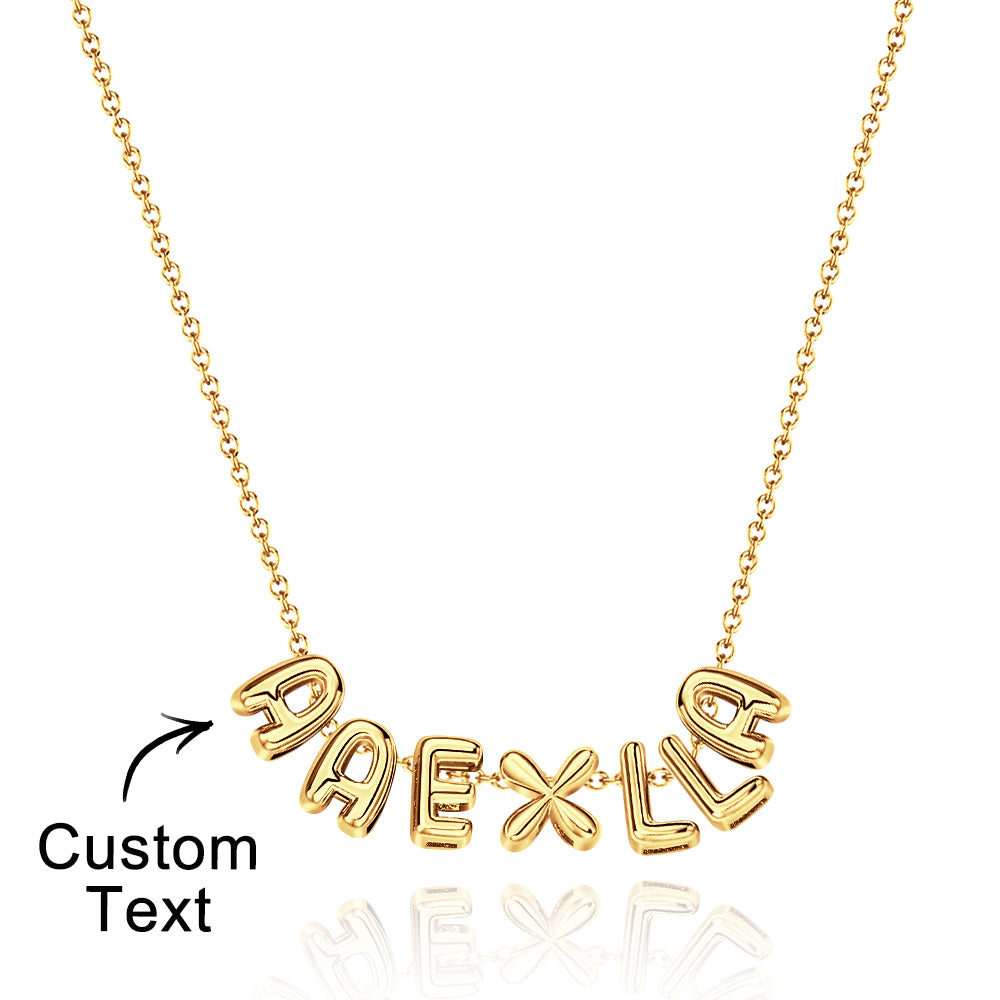 Collana con Nome "Bubble Letters" 3D personalizzato