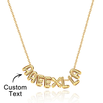 Collana con Nome "Bubble Letters" 3D personalizzato