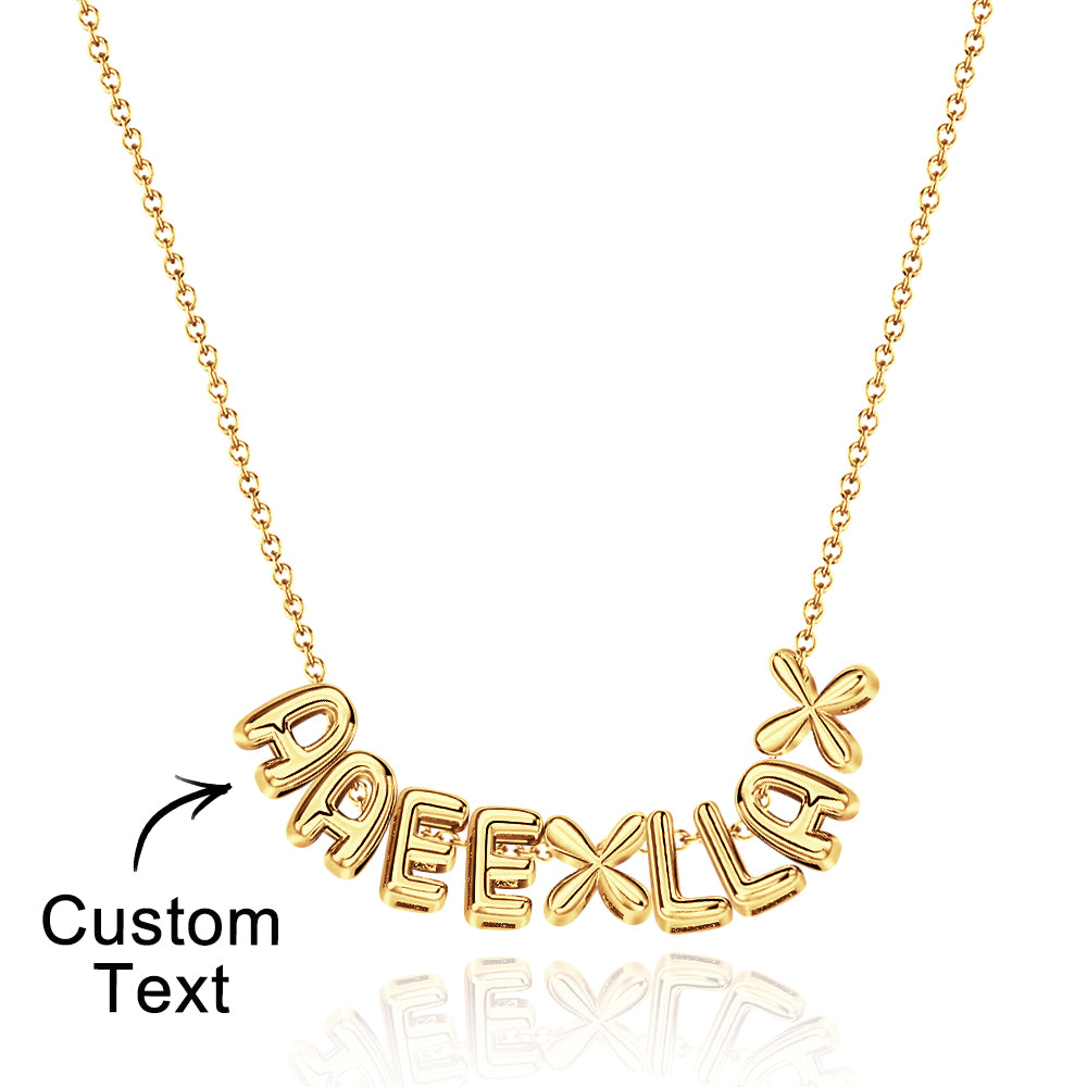 Collana con Nome "Bubble Letters" 3D personalizzato