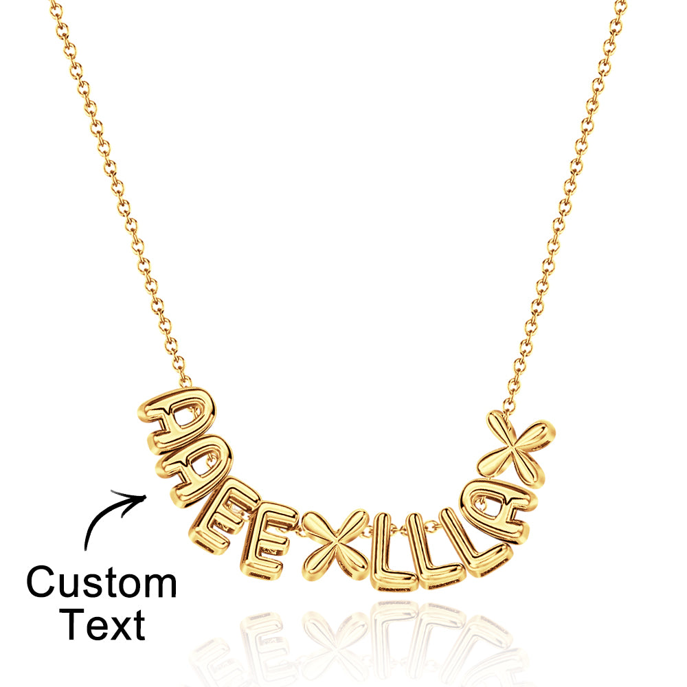 Collana con Nome "Bubble Letters" 3D personalizzato