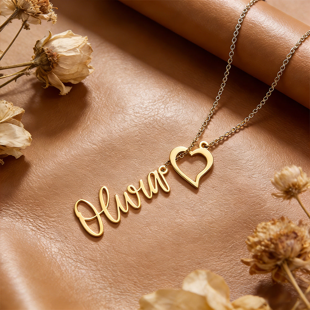 Collana Lariat Personalizzata con Nome e Cuore – Regalo Raffinato Lei - idea regalo mamma