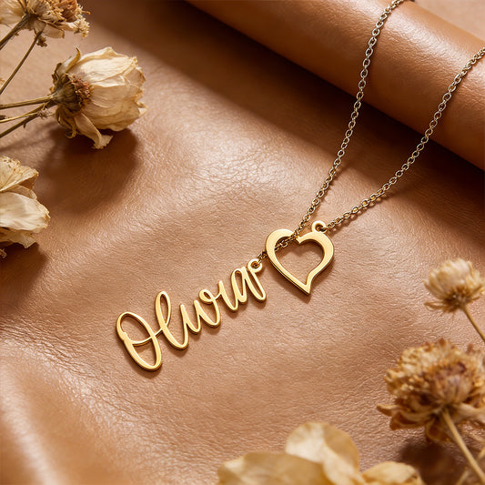 Collana Lariat Personalizzata con Nome e Cuore – Regalo Raffinato Lei - idea regalo mamma