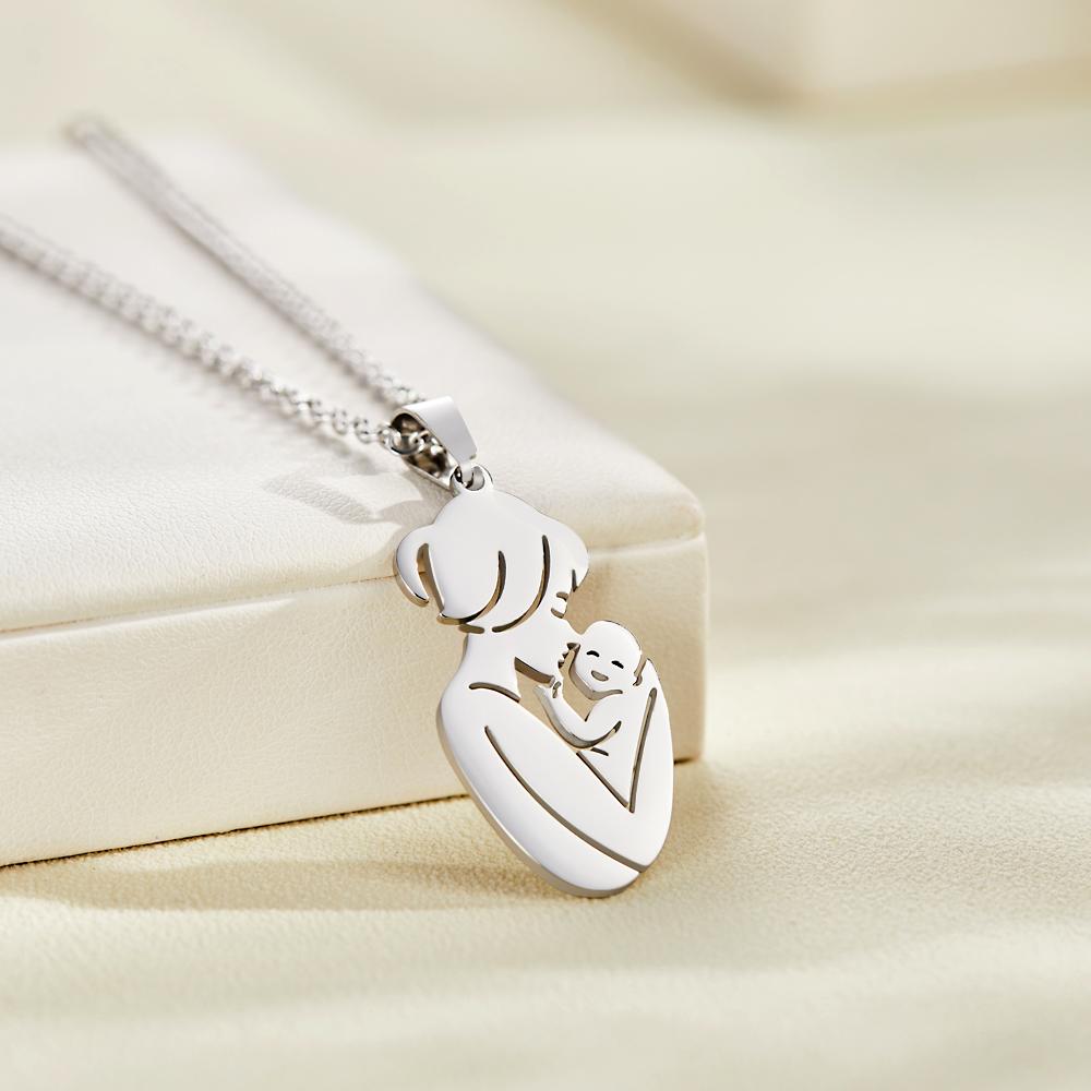 Collana "Abbraccio Materno" Personalizzata – Il Legame Infinito tra Mamma e Bimbo