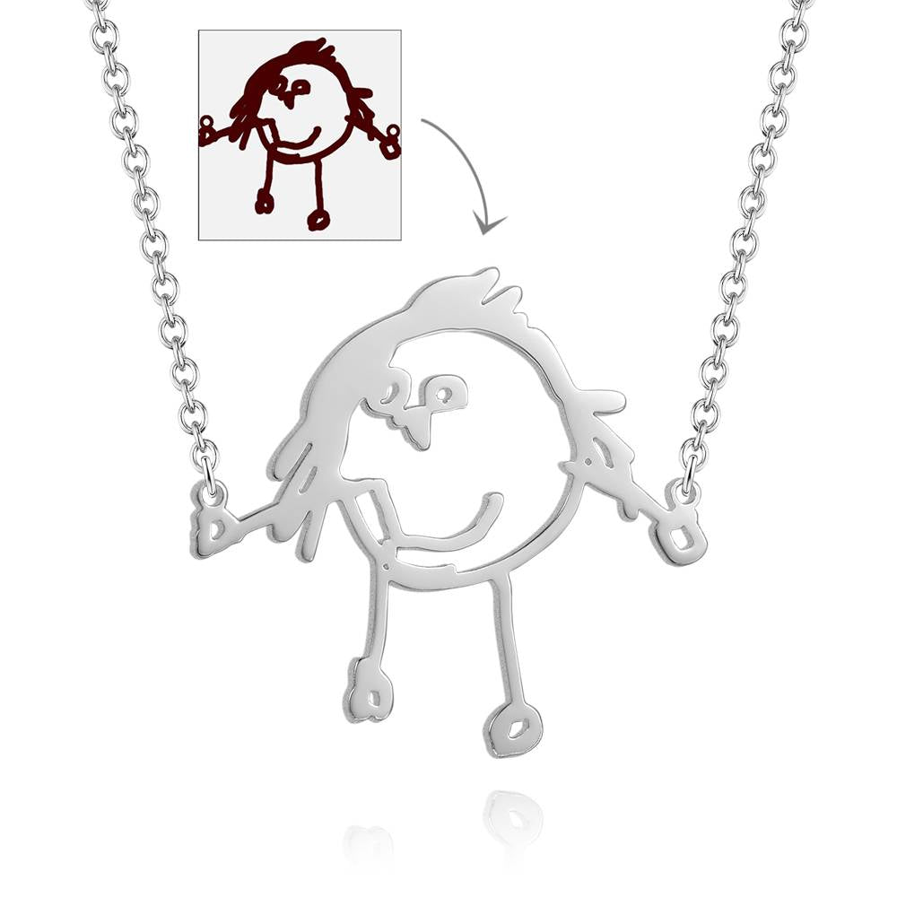Collana "Line Art" Personalizzata – Ciondolo Realizzato dal Tuo Disegno – Gioiello Unico d'Autore