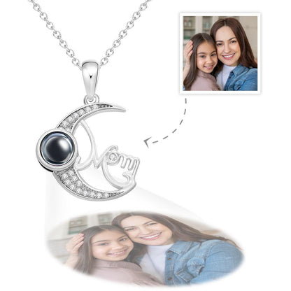 Collana Luna con Proiezione Foto Regalo Personalizzato Mamma