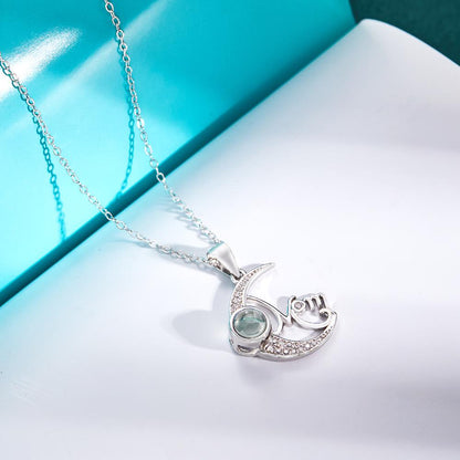 Collana Luna con Proiezione Foto Regalo Personalizzato Mamma