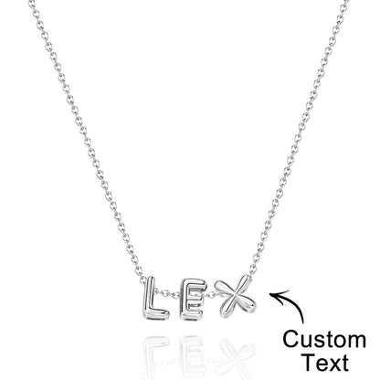 Collana con Nome "Bubble Letters" 3D personalizzato
