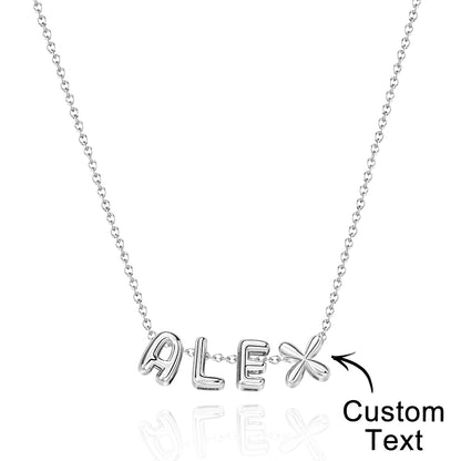 Collana con Nome "Bubble Letters" 3D personalizzato