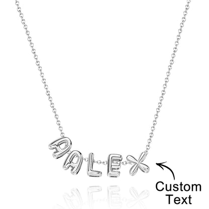Collana con Nome "Bubble Letters" 3D personalizzato