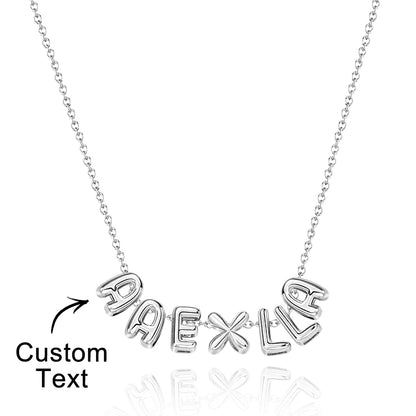 Collana con Nome "Bubble Letters" 3D personalizzato